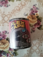 Клейкая лента Flex tape, водонепроницаемая, сверхпрочная изолента, герметик 10 см x 1,5 м черный #6, ТАТЬЯНА К.