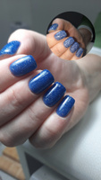 Гель лак для ногтей ADRICOCO Little Pixie синий светоотражающий с блестками №01, 8 мл #122, Наташа Д.