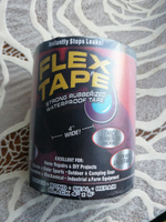 Клейкая лента Flex tape, водонепроницаемая, сверхпрочная изолента, герметик 10 см x 1,5 м черный #7, Олег В.