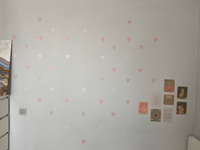Интерьерные наклейки на стену STICKEREON Сердечки розовые 5 см, 72 шт. в детскую комнату для девочки #4, Камилла В.