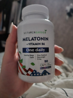 Мелатонин 3 мг для нормализации сна, успокоительное, снотворное для взрослых с витамином В6, комплекс витаминов, бады для женщин и мужчин Melatonin, 90 капсул #57, Наталья Б.