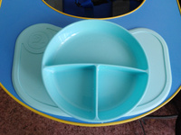 Секционная тарелка Twistshake для кормления детей, от 6 мес., пастельная синия #10, Виктория К.