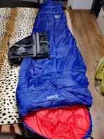 Спальник туристический/Спальный мешок TREK PLANET Bergen,зимний, трехсезонный, левая молния, цвет: синий #3,  Константин