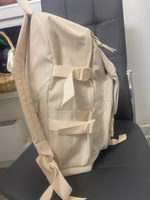 Рюкзак бежевый / молочный / рюкзак мужской / рюкзак женский / рюкзак унисекс / рюкзак школьный / городской / туристический / спортивный / рюкзак для ноутбука / для работы / для поездок / водоотталкивающая ткань / Beauty Bag #10, анна К.