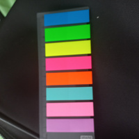 Стикеры для заметок клейкие 8 цветов с линейкой, закладки для книги самоклеящиеся #44, Анастасия У.