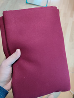 Ткань для шитья и рукоделия Сукно Браш 350 гр/м.кв., отрез 1 м * 150 см, цвет бордовый #6, Артёмыч
