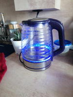 Чайник электрический LUMME LU-158 стеклянный с подсветкой , темный топаз #4, Елена П.