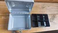 Переносной "мини сейф", ящик для хранения с ключом, 15х12х8 см, металл #1, Евгений С.