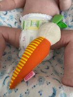 Мягкая игрушка погремушка для новорожденных малышей "Зайка Морковка" #108, Екатерина К.