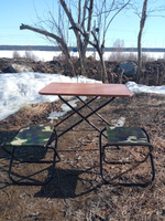 Стол туристический складной для пикника и кемпинга Nika (миланский орех), обеденный, кухонный раздвижной, стол раскладной для дачи и сада, для рыбалки #103, Дмитрий Е.