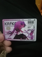 Наклейка на банковскую карту Хонкай Стар Рейл Кафка, без выреза под номер карты Honkai Star Rail Kafka #32, Денис З.