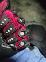 Перчатки для езды на мототехнике, с защитными вставками, пара, размер L, красный #7, Иван П.
