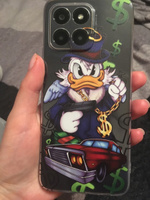 Силиконовый чехол на Huawei Honor X6/X6s / Хонор Х6/X6s "Scrooge McDuck gangster", прозрачный #7, Арина Г.