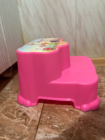 Табурет двухступенчатый детский DD Style 365x345x220,детский стул стремянка,пластиковая мебель для детей, розовый #8, Анастасия П.