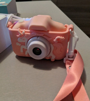 Детский цифровой фотоаппарат с селфи камерой и играми для девочки, мальчика, игрушечная фотокамера для детей ударопрочная 1080p Full-HD, Единорог для ребенка #62, Светлана Т.