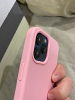 Силиконовый чехол для iPhone 12 Pro Max / Silicone Case DF на Айфон 12 Про Макс с бархатистым покрытием внутри, Розовый #48, Александр К.