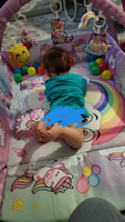 Развивающий коврик для новорожденного малыша Развитика розовый, дуга с игрушками #59, Алёна Б.