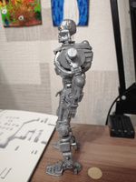 Солдатик Робот Терминатор Технолог. 13 см пластик серебро сборный #14, Анастасия К.