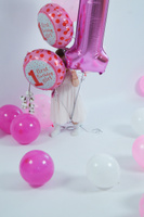 Воздушные шары "Белая/Розовая/Фуше пастель" 25 шт. 25 см. #58, Эльмира А.