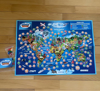 Настольная игра для детей ходилка "Вокруг Земли". Игровое поле - карта мира #23, Ш В.