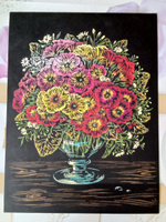 Набор для творчества цветная гравюра скретч картина LORI Цветочная сказка, 18х24 см, 4 шт в комплекте #5, Юлия К.