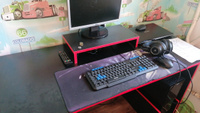 Стол игровой геймерский стол компьютерный офисный письменный 135х60х75, черно-красный #62, Сергей Б.
