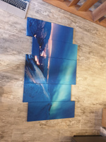 Модульная картина "Северное сияние" для интерьера на стену 130х70см, Картина на холсте из 5 частей, Фотопанно #3, Андрей П.