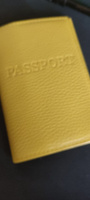 Кожаная обложка для паспорта с визитницей Terra Design Passport, желтый #68, Виктор К.
