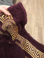 Полотенце для ванной Вышневолоцкий текстиль, Хлопок, 70x130 см, коричнево-красный #97, Соня ..