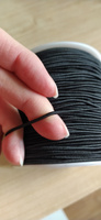 Резинка шляпная 1,5 мм длина 100 метров опт цвет черный шнур эластичный для шитья, рукоделия #9, Анна