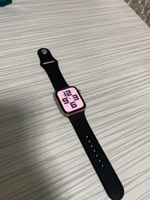 Силиконовый ремешок для умных часов Apple Watch series 1-8 и Эпл Вотч SE Ultra 42-44-45-49 mm / Спортивный ремешок браслет для смарт часов Эппл Вотч (Watch Sport Band), Черный #71, Анастасия Г.