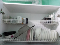 Сушилка для посуды в шкаф 80 см белая, двухъярусная с поддоном, посудосушитель 800мм #44, МАРИЯ К.