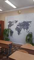 Фотообои 3D на стену флизелиновые VEROL "Карта мира" 300х283 см, 8.49 м2, обои виниловые, моющиеся #38, Наира М.