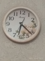 Часы Настенные Алмаз 22,5 см, бесшумные на кухню спальню дачу цветы розы Е05 #134, Валентина П.