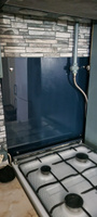 Защитный экран из закаленного стекла стемалит на кухонный фартук в зону мойки и плиты; 600х600х4 мм, RAL 6004 #5, Юлия З.