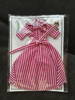 Платье-рубашка в малиново-белую полоску для кукол 29 см одежда для куклы типа Барби, Poppy Parker, Fashion Royalty Integrity Toys #7, Виктория К.