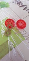 Су-джок массажный шарик с пружинными кольцами, развитие мелкой моторики, цвет красный #106, Алина К.