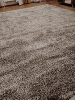 Витебские ковры Ковер SHAGGY LUX ( шегги ) коричневый с бежевым меланж, с длинным высоким ворсом / пушистый интерьерный коврик на пол в спальню или гостиную, 2.5 x 3.5 м #39, Ирина К.