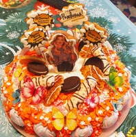 Вафельная картинка на торт БАБОЧКИ РАЗНОЦВЕТНЫЕ, украшение для торта и выпечки #36, Оксана К.