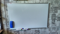Доска демонстрационная магнитно-маркерная для рисования на стену для офиса и дома, 60х90 см, алюминиевая рамка, гарантия 10 лет, Brauberg Стандарт #49, Курдюков Максим