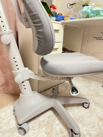 ErgoKids Детское компьютерное кресло ортопедическое Match (Y-528 G) и дополнительный чехол в цвет кресла, Текстиль, серый #8, Анна Х.