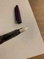 Ручка перьевая Малевичъ с конвертером, перо EF 0,4 мм, подарочный набор с двумя картриджами (индиго, черный), цвет корпуса: фиолетовый #27, Инна Ш.