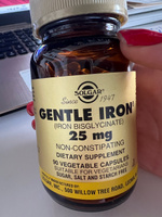 Solgar Капсулы "Легкодоступное железо Gentle Iron", ("Gentle Iron 25 mg Vegetable Capsules"), 90 шт. #3, Наталья Я.