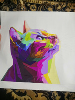Картина по номерам VEROL "Кот" 30х40 см, наклейки для детей, набор для творчества для девочек и мальчиков #45, Радмила