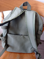 Рюкзак школьный для ноутбука, с брелком лягушкой, 16 л, зеленый #8, Мария В.
