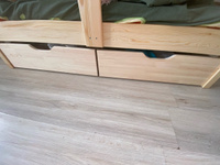 Выкатной ящик под детскую кровать 70х140 см, 100% массив сосны без покраски #3, Лада -.