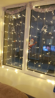 Новогодние наклейки на окна двусторонние для декора, для детей, украшения на стену и стекло, подарки на новый год 2024, рождественские снежинки #77, Ольга М.