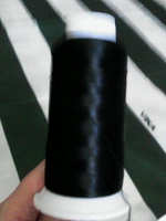 Нитки текстурированные для оверлока некрученые MAXag basic длина 5000 м 150D/1 п/э черный #85, Сукманова