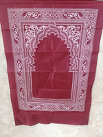 Дорожный молитвенный коврик для намаза (намазлык) с компасом и чехлом, красный #7, Анна В.