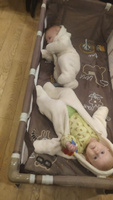 Манеж кровать детский CARRELLO BABY TILLY Rio+, 2 уровня, складной, 125х65 см, коричневый #20, Мария Б.